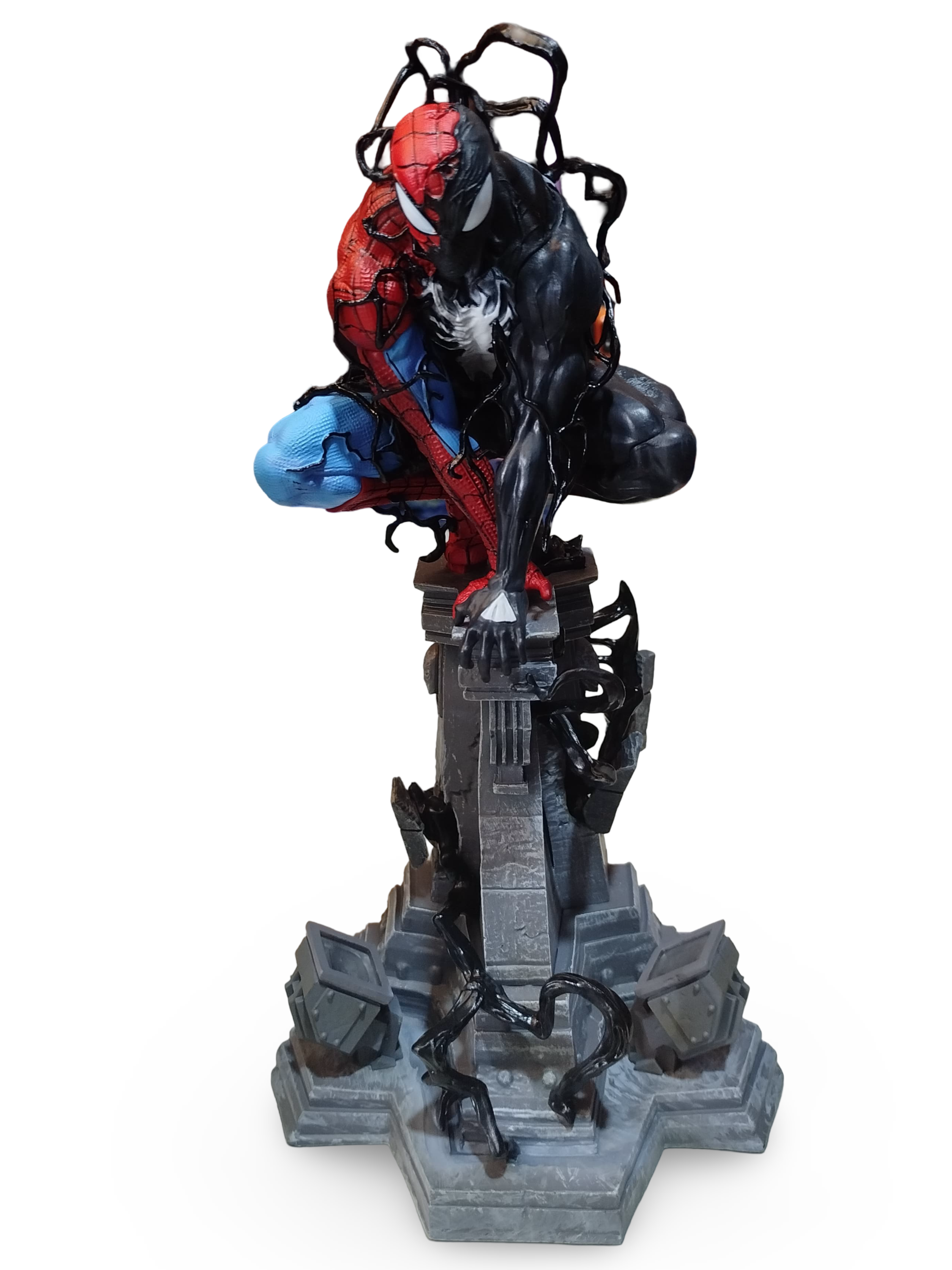 Spider-Man VENOM コールドキャスト製 フィギュア 置物 Symbiotic Spider-Man Venom Figure - 38cm LED Marvel Statue PVC at