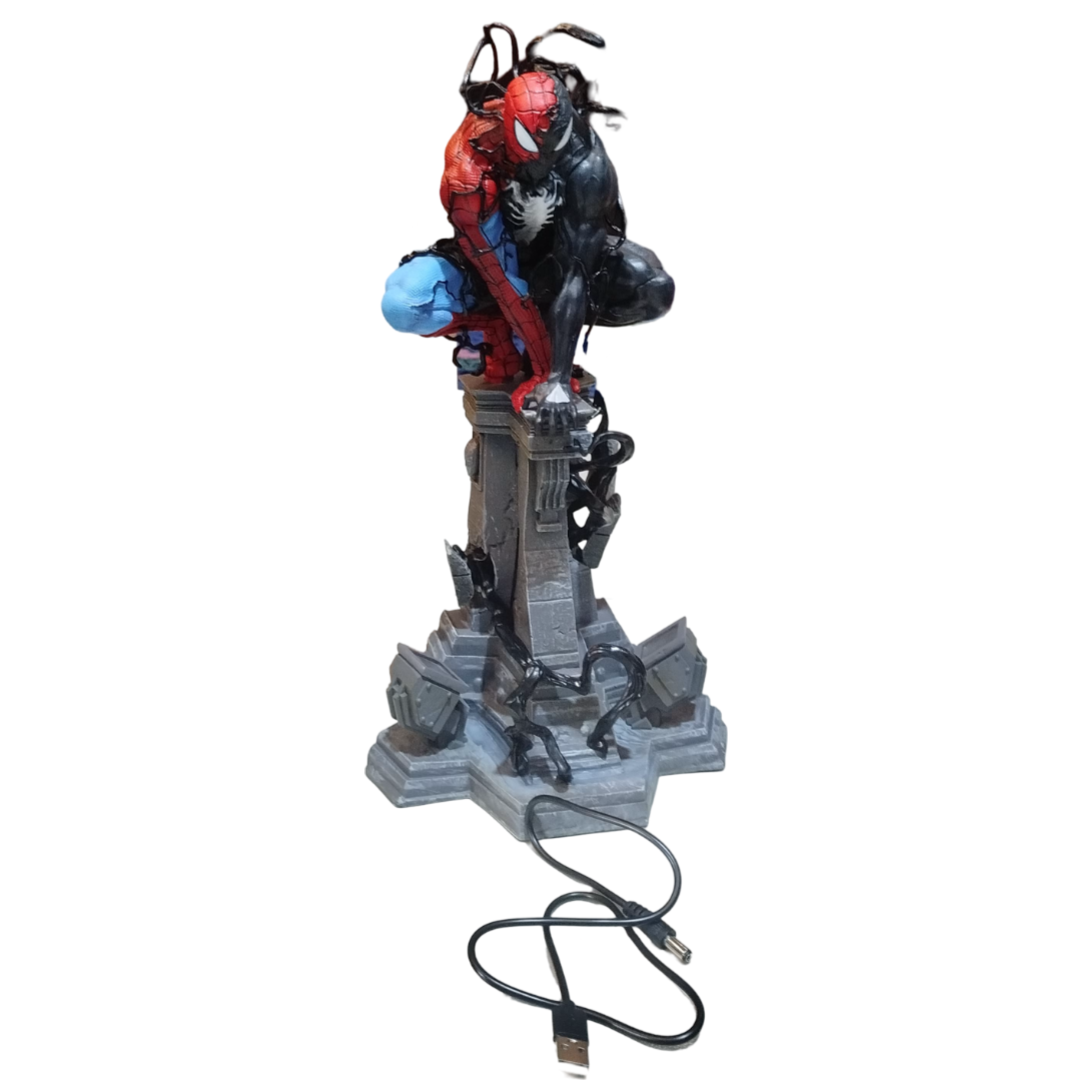 Symbiotic Spider-Man Venom Figure - 38cm LED Marvel Statue PVC at